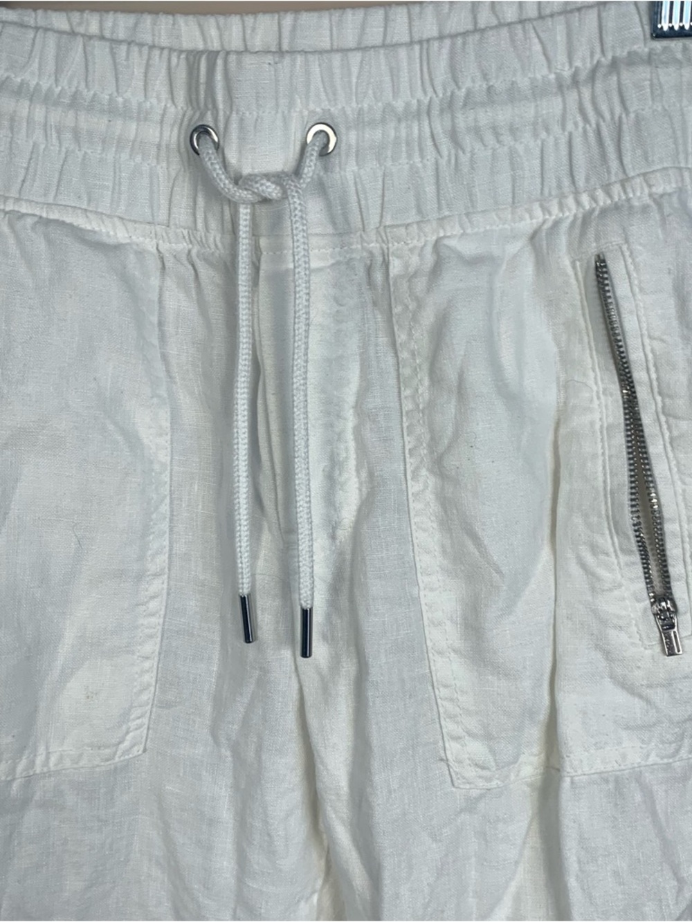 Athleta Cabo Linen White Joggers Pants - Picture 5 of 10